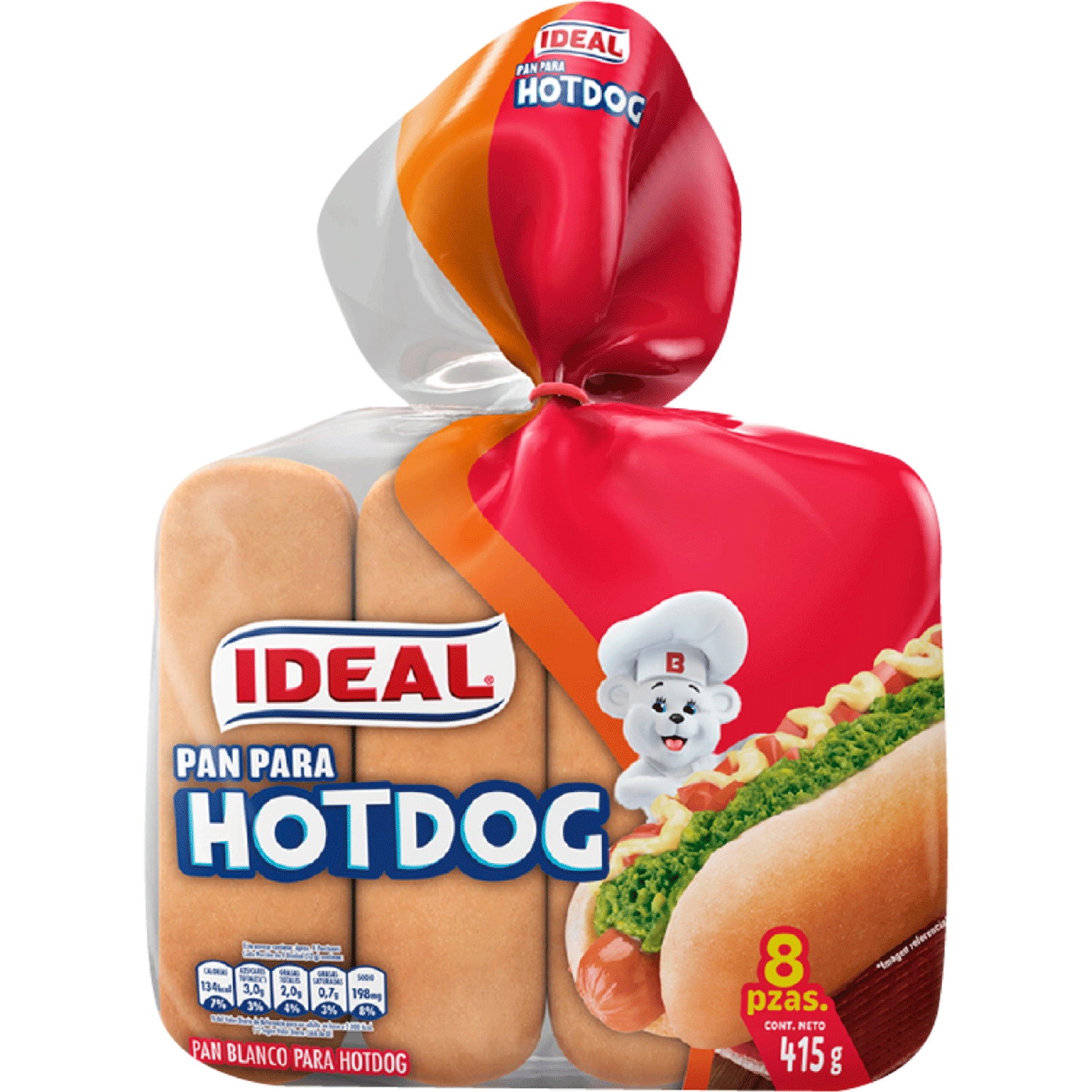 Pan Hot Dog Bolsa 8 Unidades – Centro Histórico