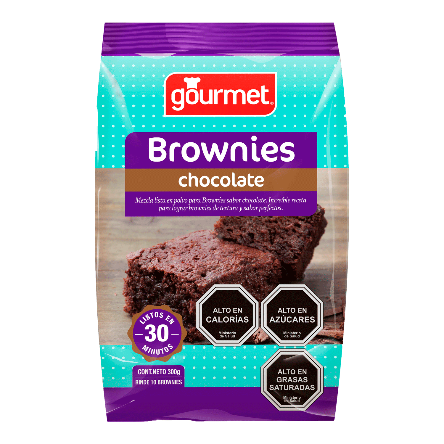 Premezcla para brownie chocolate Gourmet 300 g 