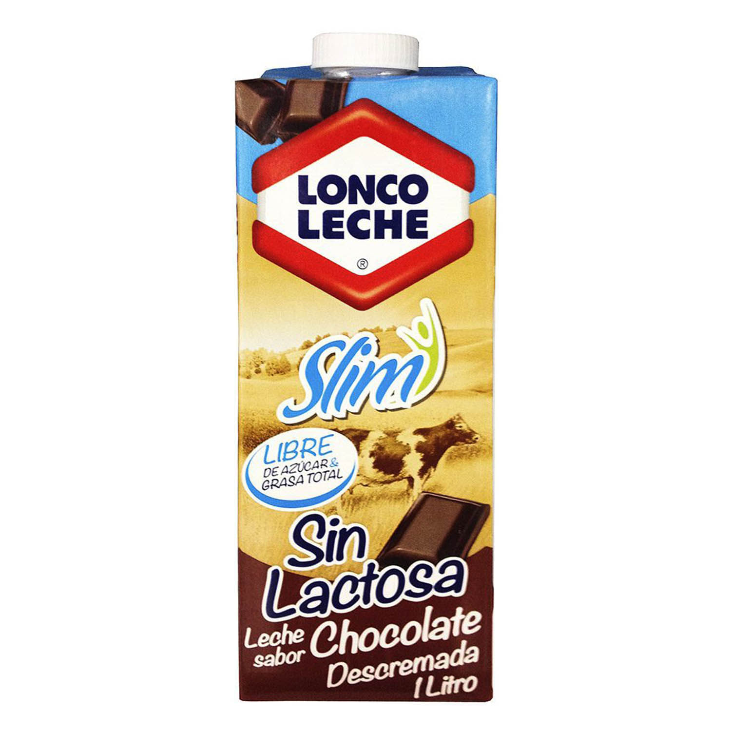 Leche semidescremada sin lactosa sabor chocolate