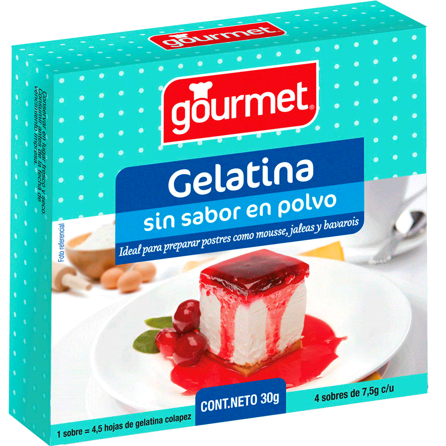 Jell-O, postre de gelatina sin azúcar, 8,5 gramos de frambuesa