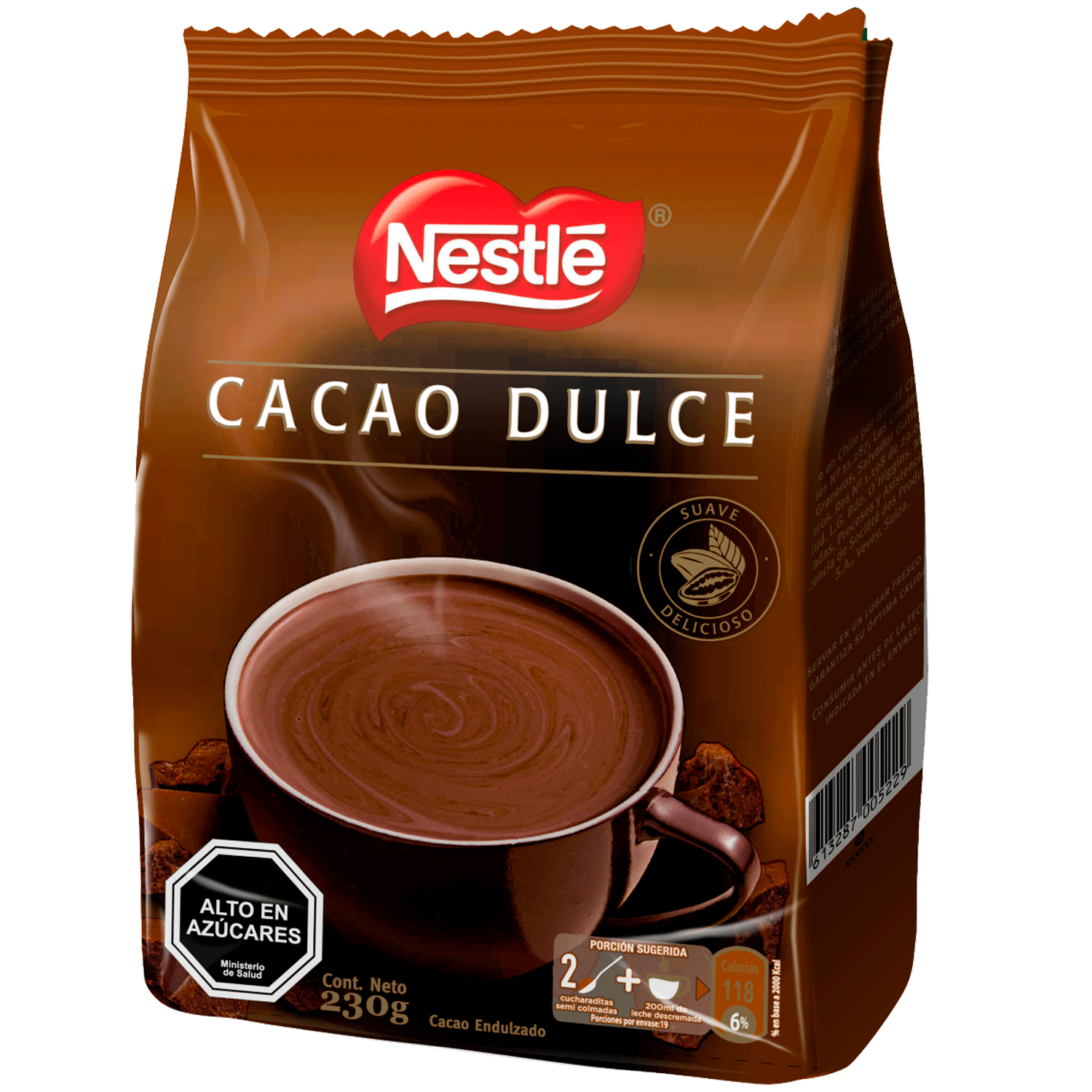 Saborizante para leche Nesquik Chocolate Sin Azúcar Añadida Tarro