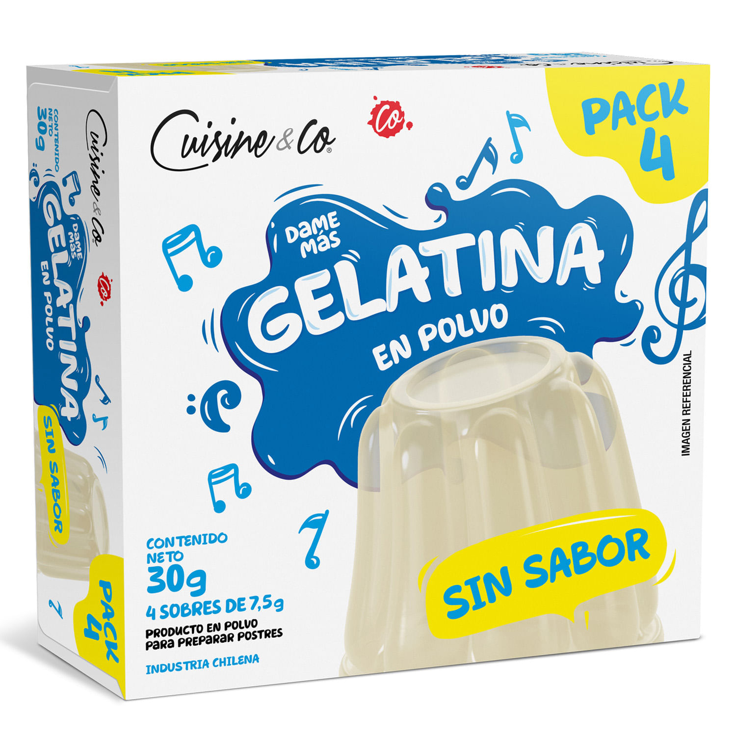 Gelatina sin Azúcar 100g. sabor Limón