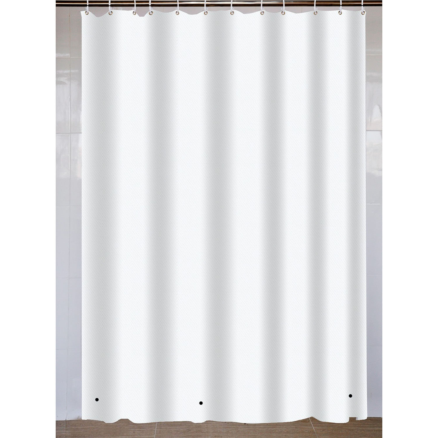 Cortina de ducha de 180 x 180 cm con 12 anillas de cortina de ducha antimoho para bañera y ducha color gris de poliéster impermeable 