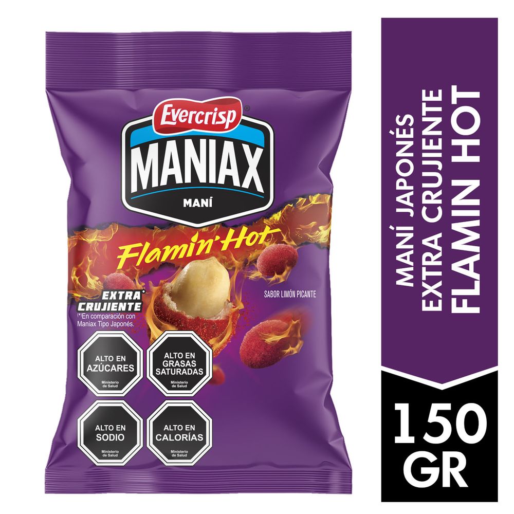 Comparar precios: Mani Flamin Hot Maniax 150 G - Evercrisp - ¿Cuánto Cuesta? ¿Dónde Comprar?