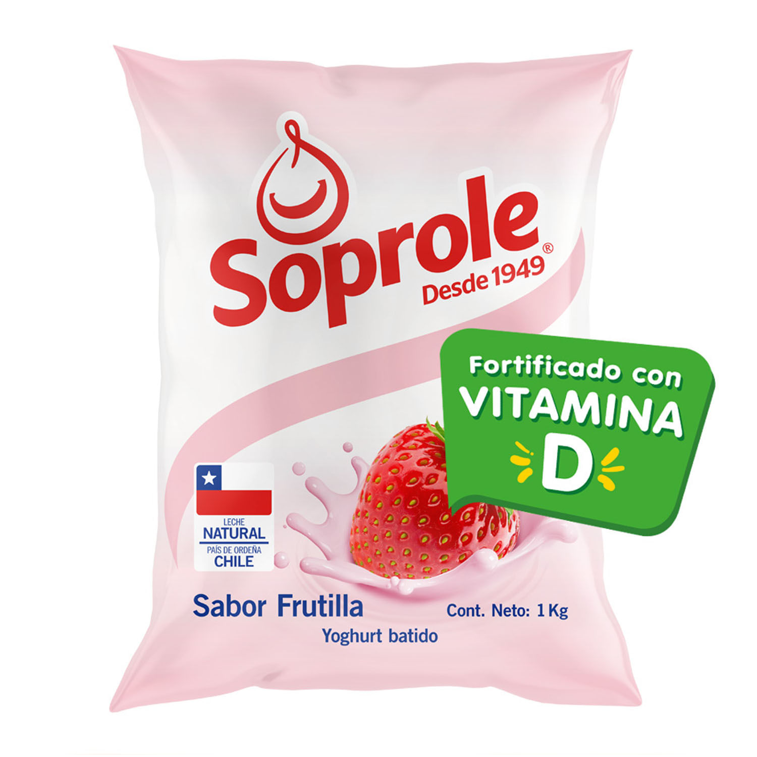 Yoghurt Danone Light y Free frutilla botella 900 g