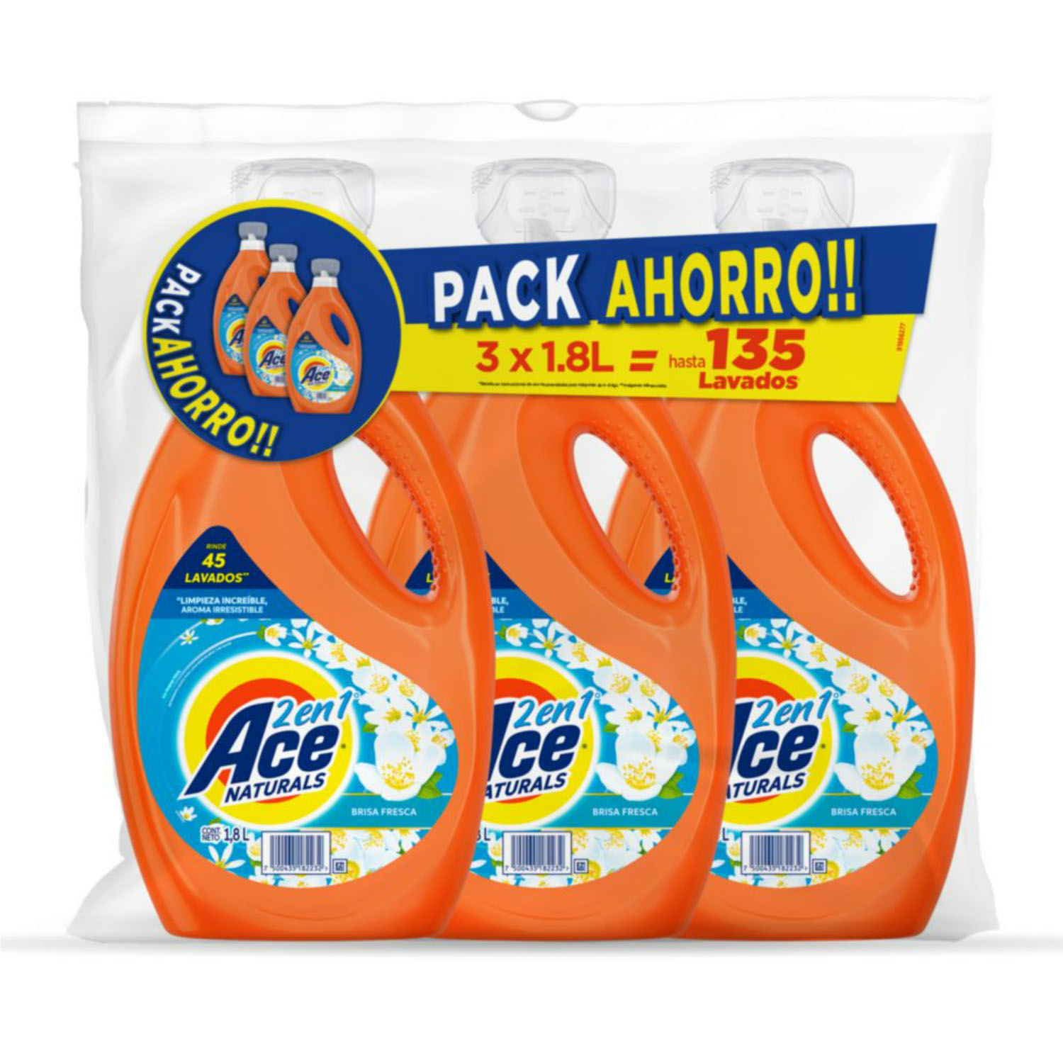 Detergente Ariel Polvo Aroma Downy Pack 3x 800g