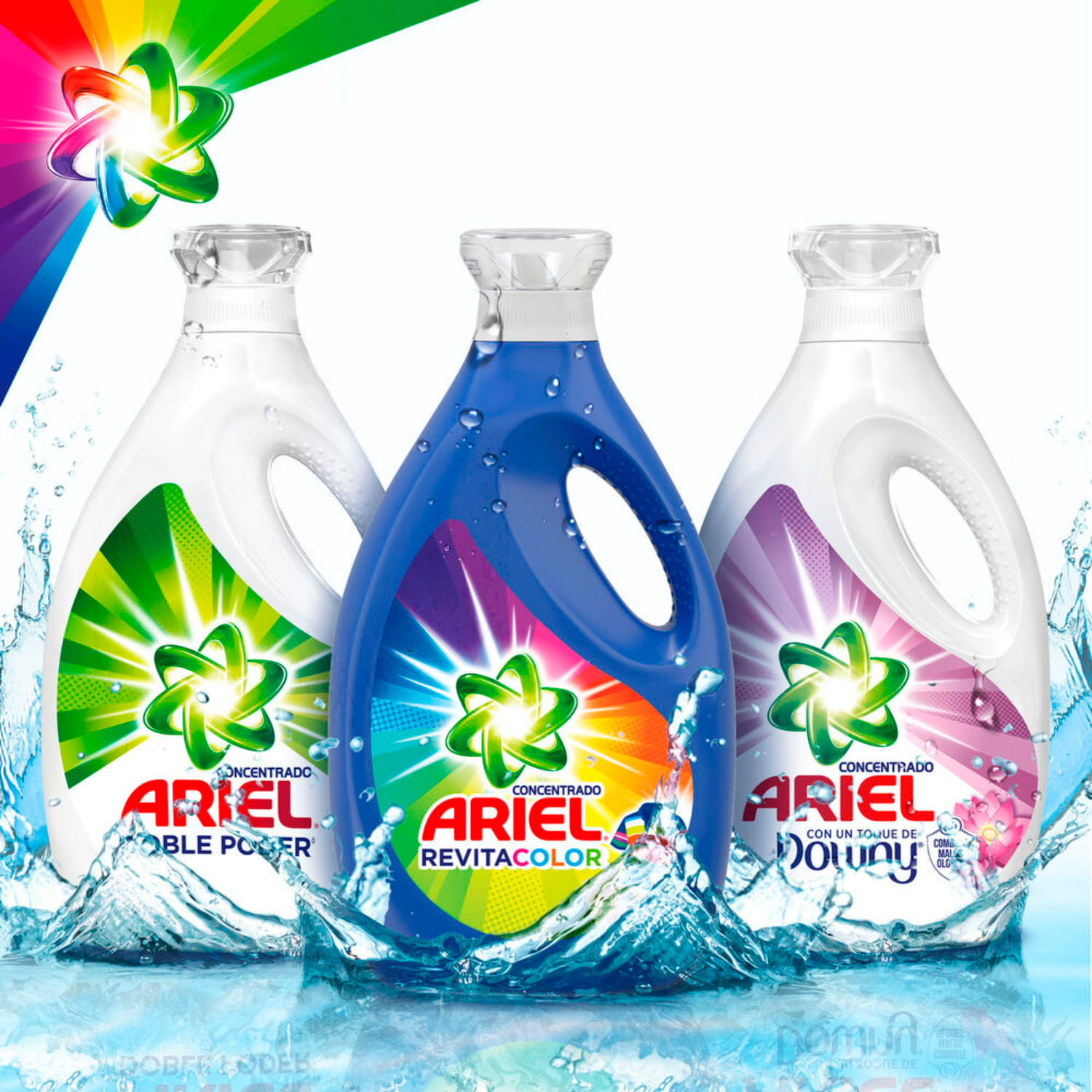 Detergente Líquido Ariel Revitacolor Concentrado Para Ropa Blanca Y De  Color 5l