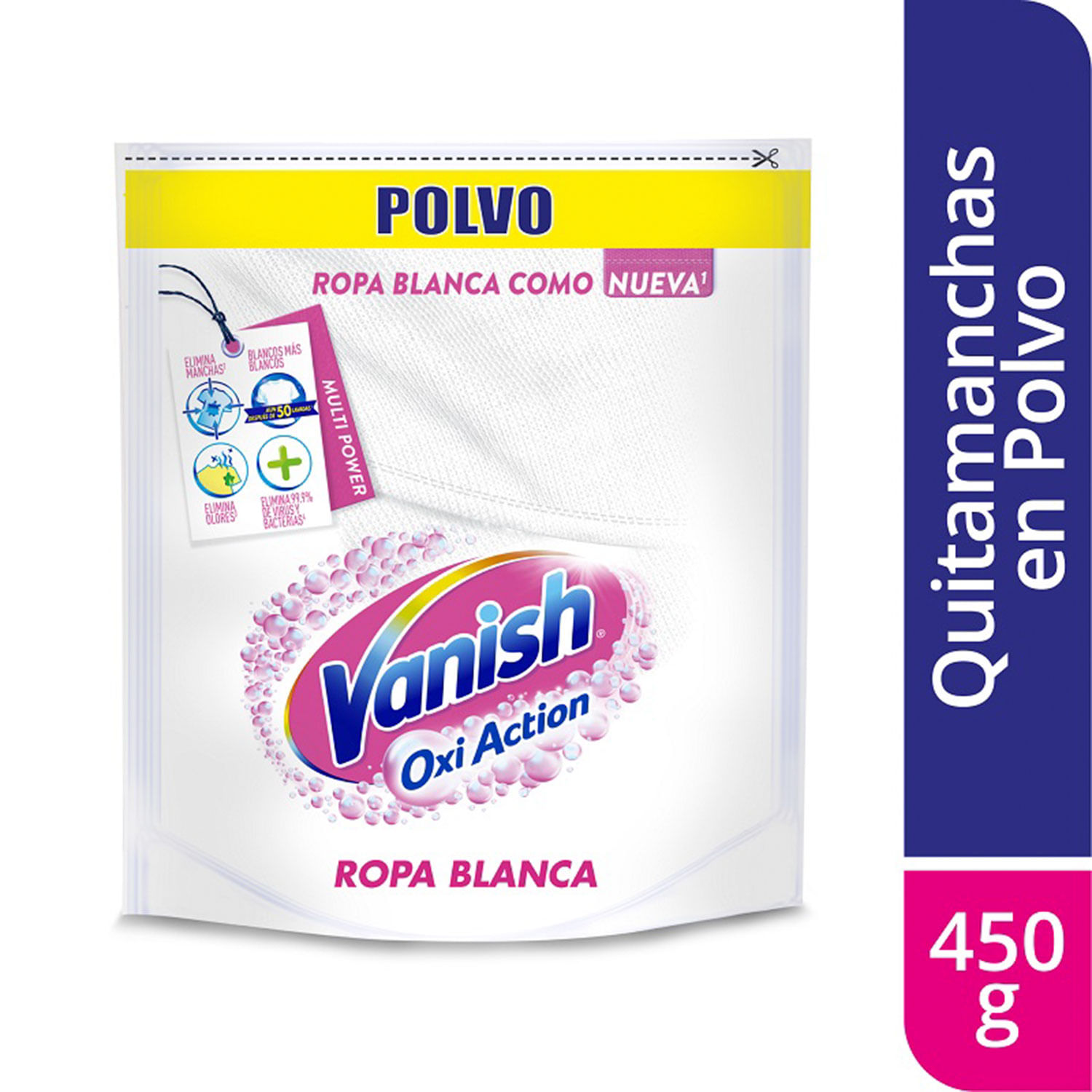 Quitamanchas Vanish Polvo Blanco Recarga 450 g