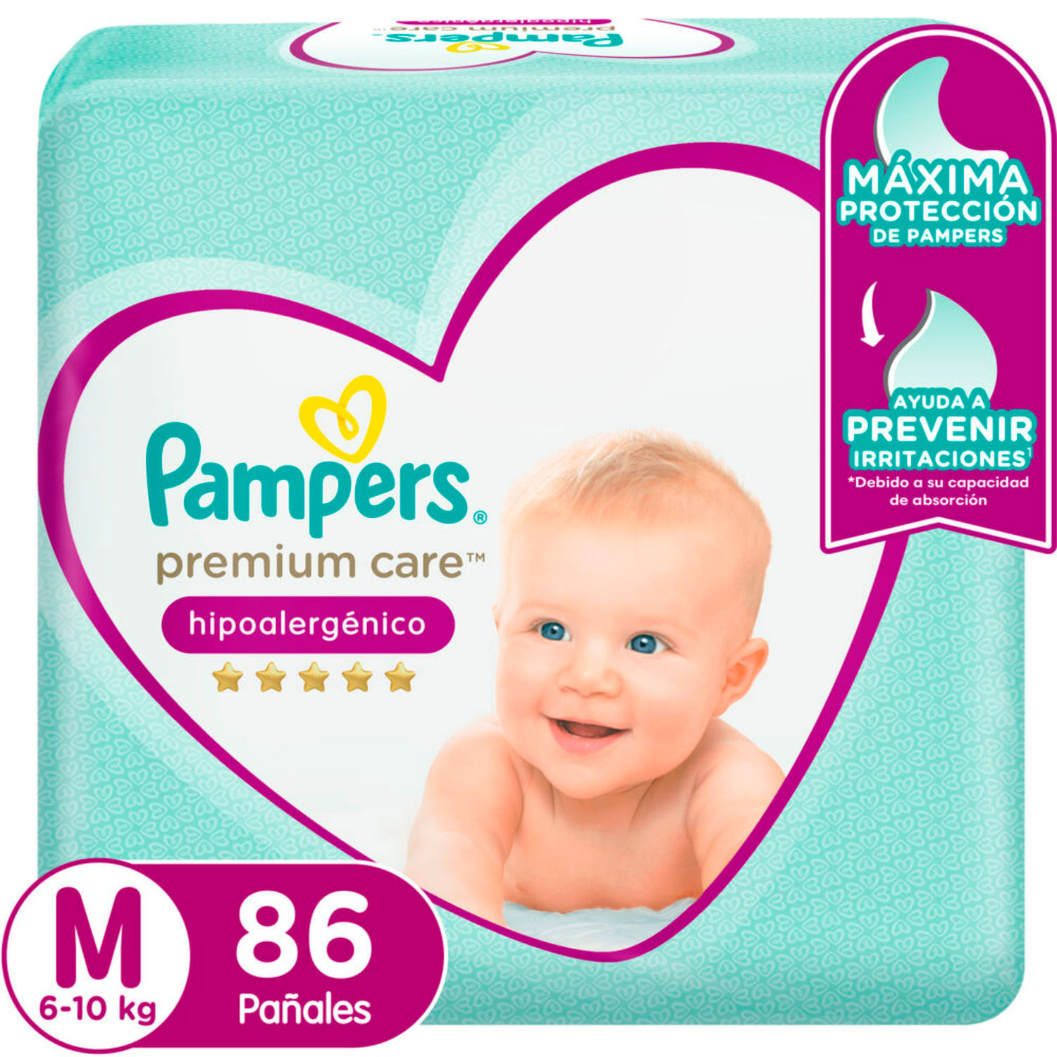 Pañales tamaño recién nacido/talla 0 (< 10 libras), 104 unidades - Pañales  desechables para bebé Pampers Baby Dry, Super Pack
