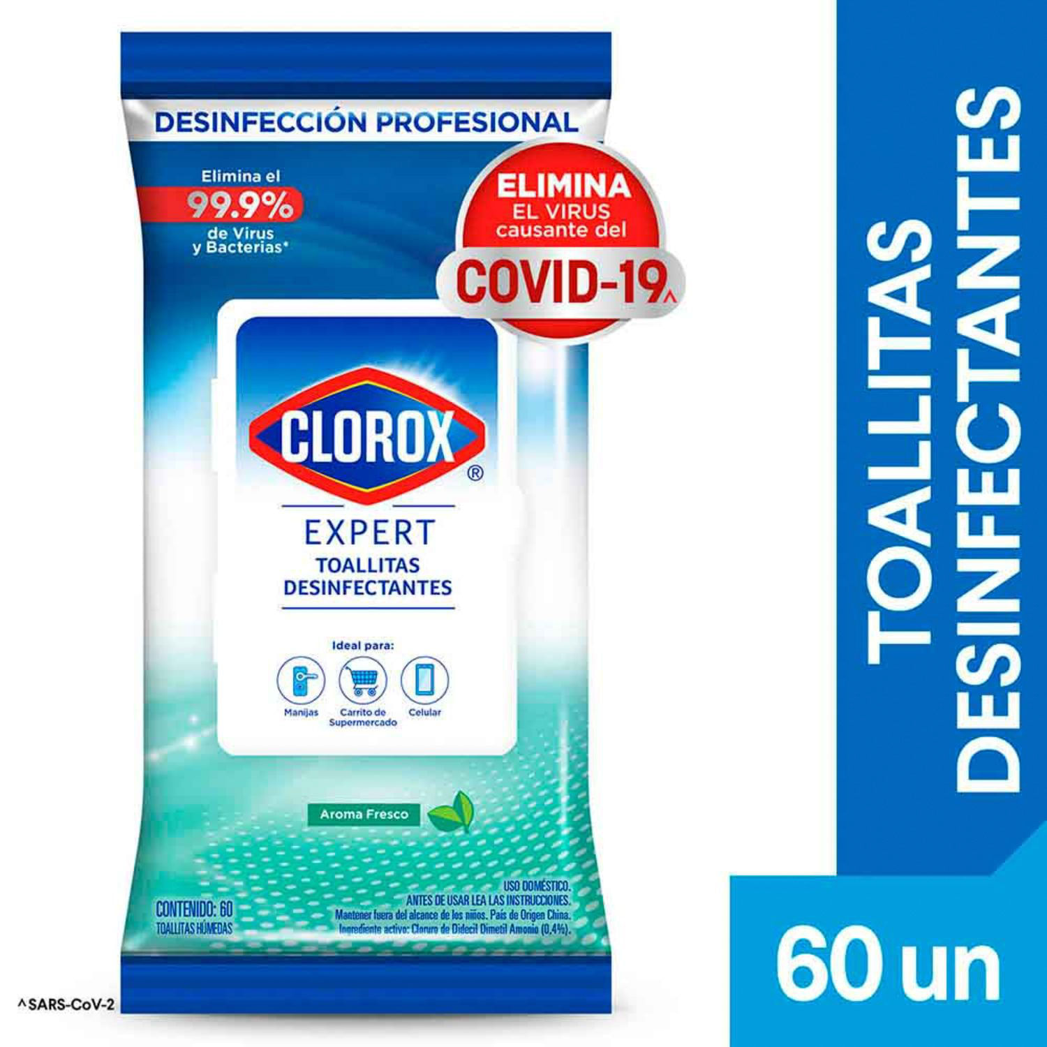 Toallitas Desinfectantes Escudo Con 50 Toallas Elimina 99.9%