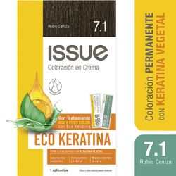 Tintura Issue Eco Keratina N°7.1 Rubio Ceniza