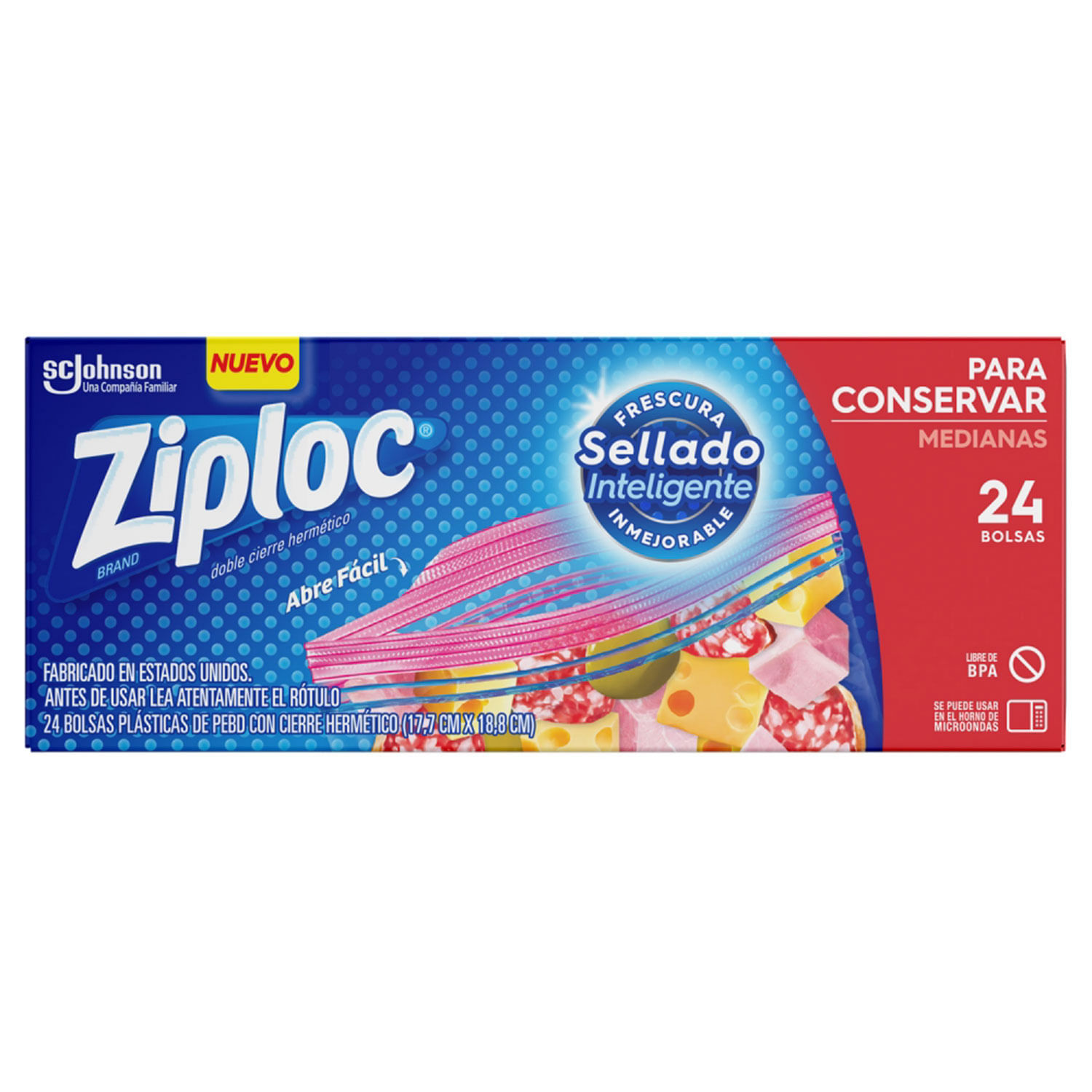 Bolsas Abre Facil Guardar Grande Ziploc 20 und. – Super Carnes