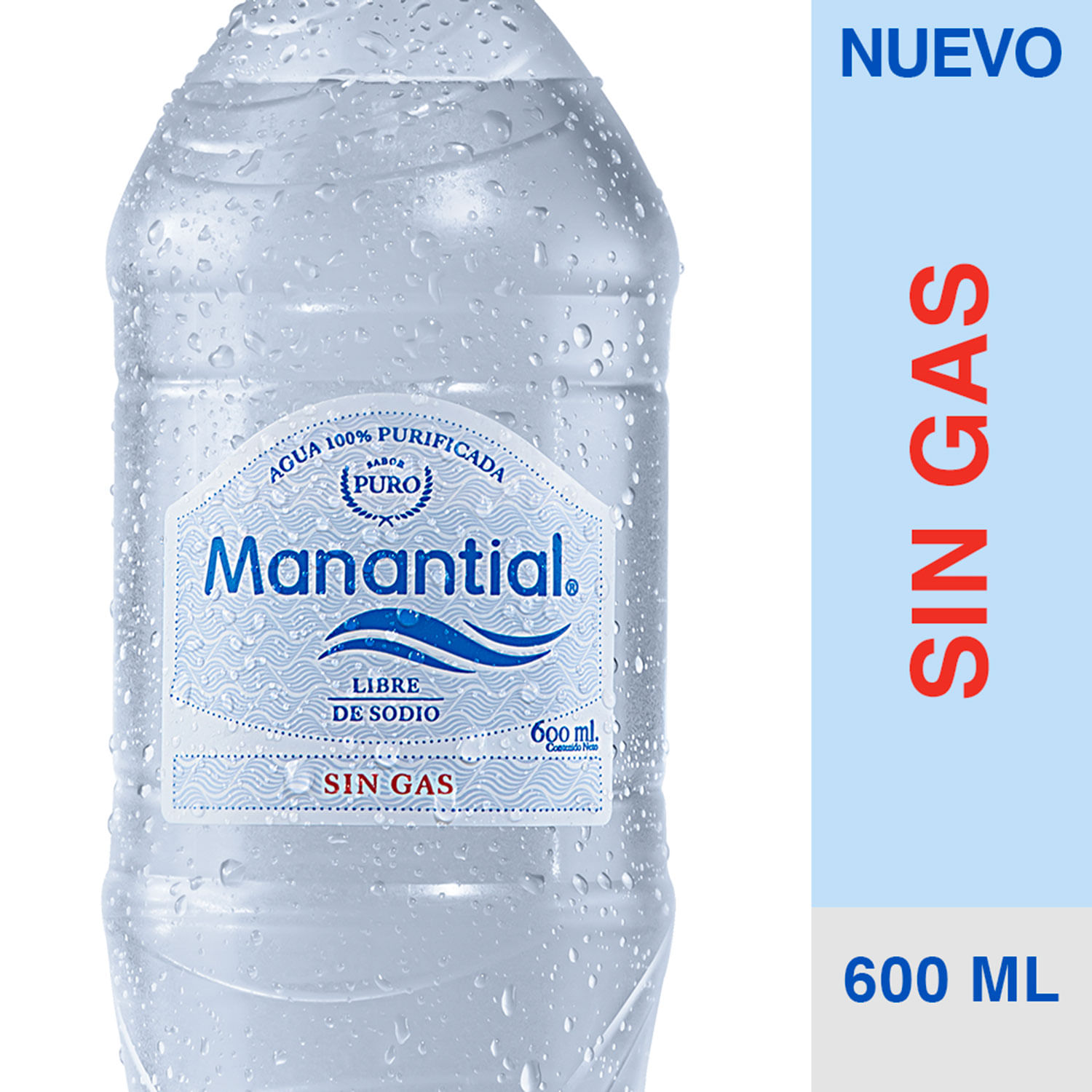 Agua con Gas marca Manantial x 600Ml en Promoción - Olímpica