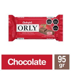 Chocolate de Leche Orly Relleno Sabor Frutilla 95 g