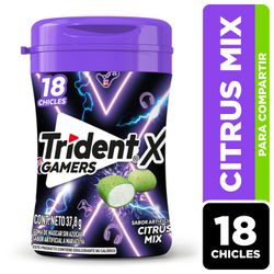 Chicles Trident Sabor Citrus Mix Botella 18 un.