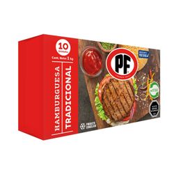 Pack 10 un. Hamburguesa PF Vacuno 900 g