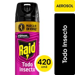 Insecticida Raid Todo Insecto Aerosol 420 ml